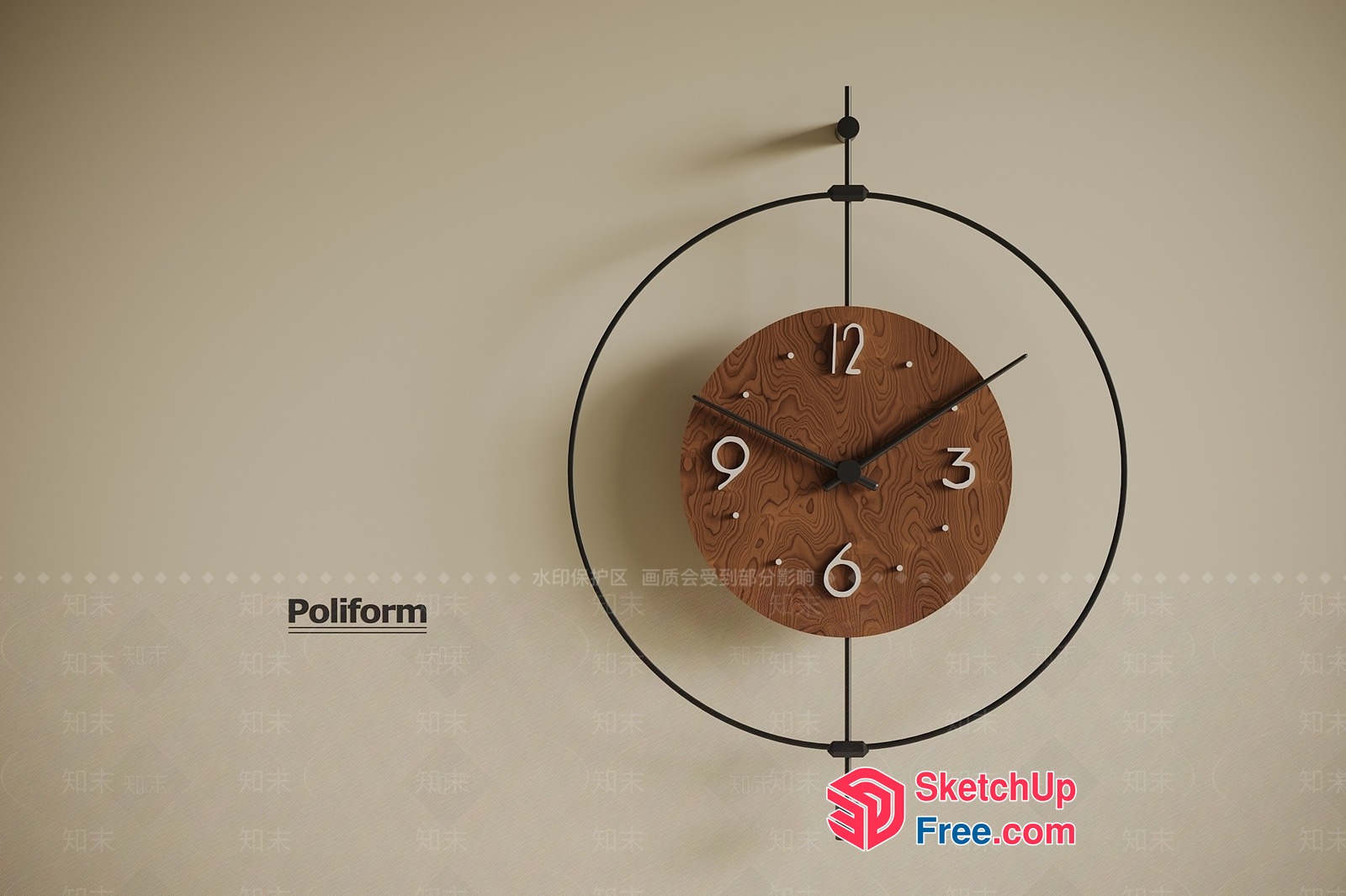 Poliform Clock 3D SketchUp File
