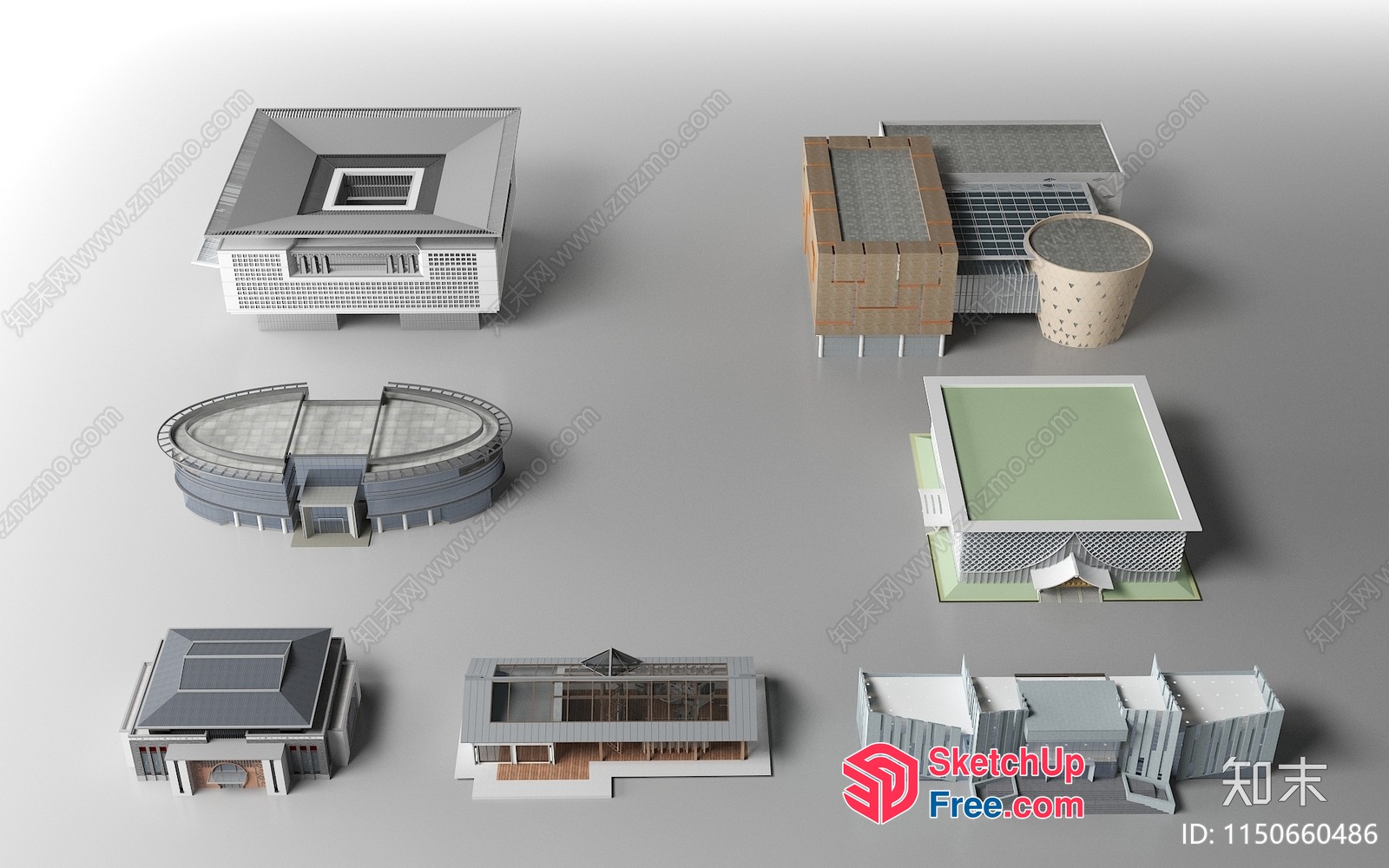 3D Models Of Various Buildings 3D SketchUp File