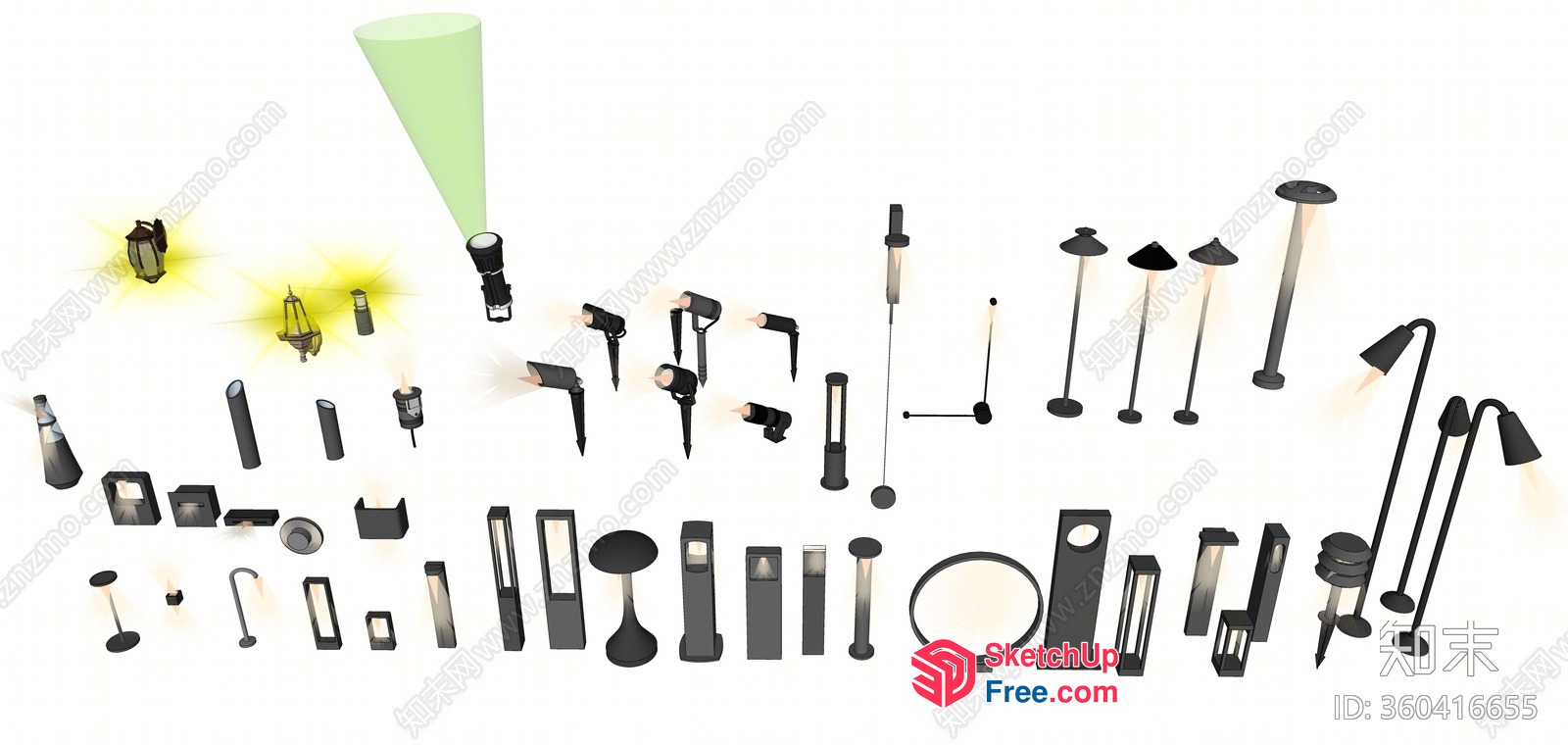 Collection Of Various Street Lights 3D SketchUp File