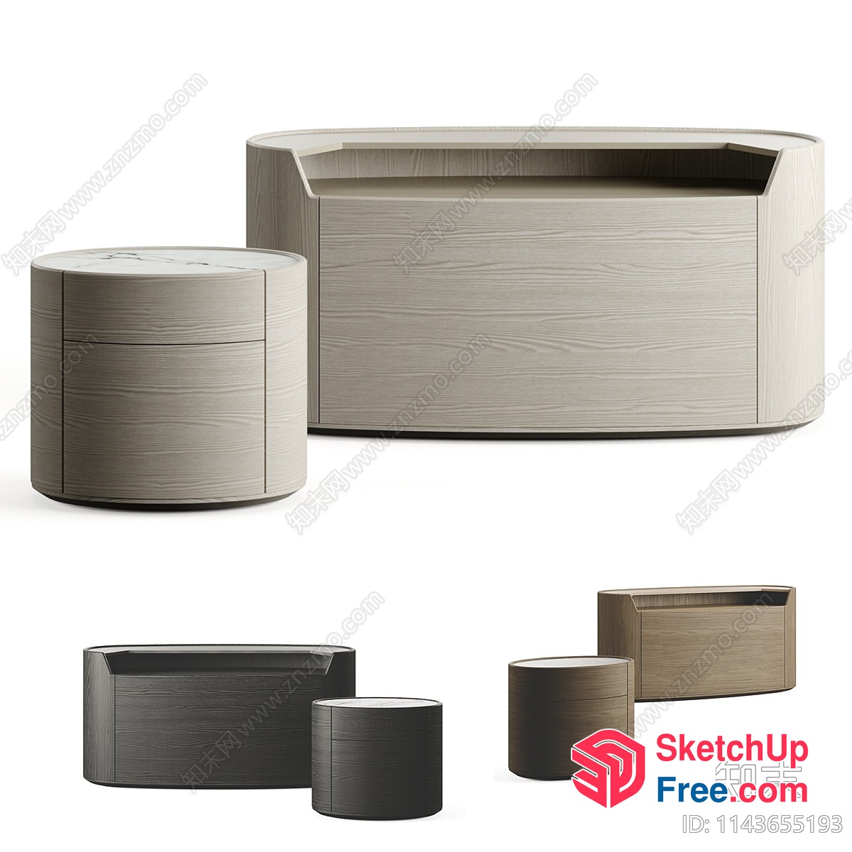 Modern Minimalist Furniture Set 3D SketchUp File