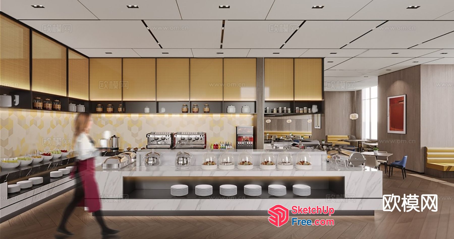 Modern And Sleek Commercial Street Cladding 3D SketchUp File