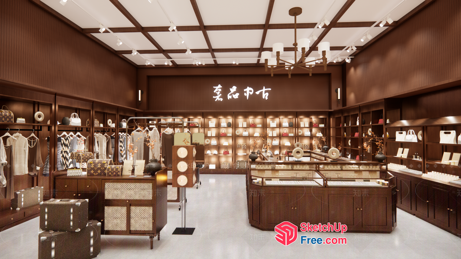 Luxury Retail Store Interior 3D SketchUp File