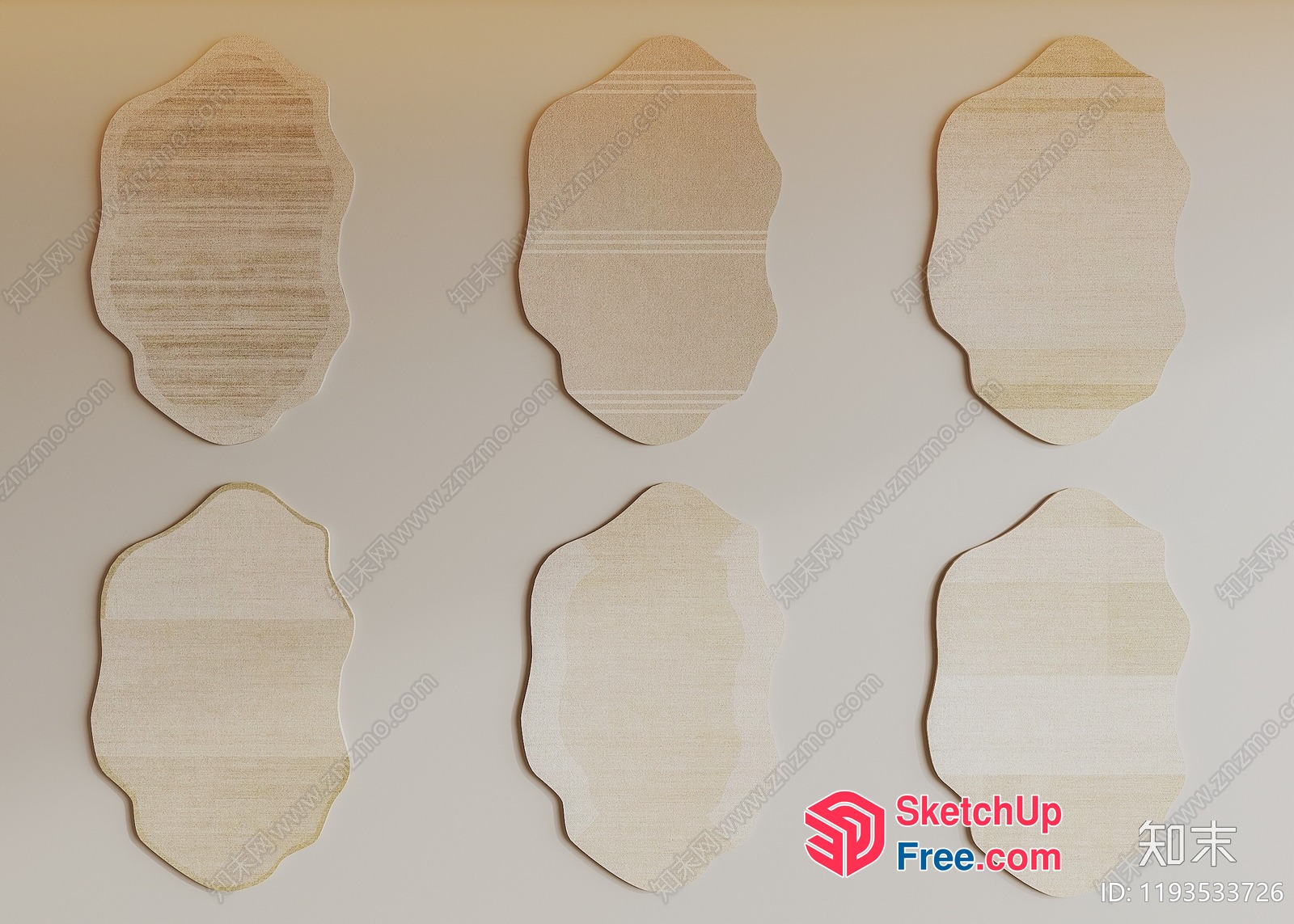 Unfinished Wood Shapes 3D SketchUp File