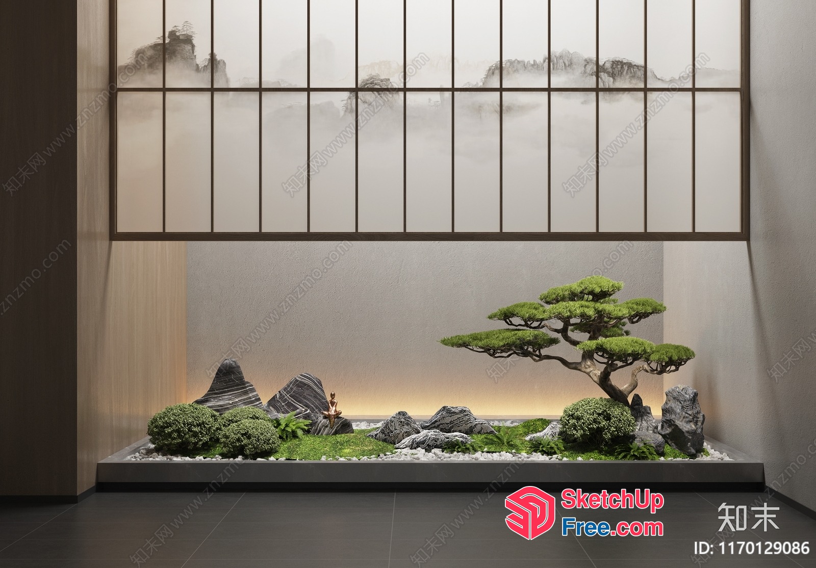 Zen-Inspired Japanese-Style Garden Landscape 3D SketchUp File