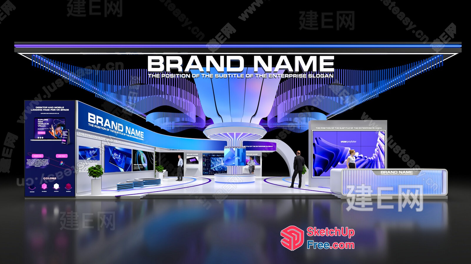 Brand Name Exhibit Space 3D SketchUp File