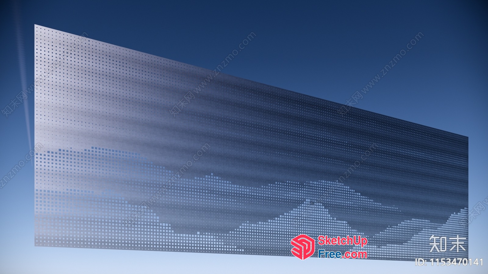 Modern Glass Curtain Wall Exterior Design 3D SketchUp File