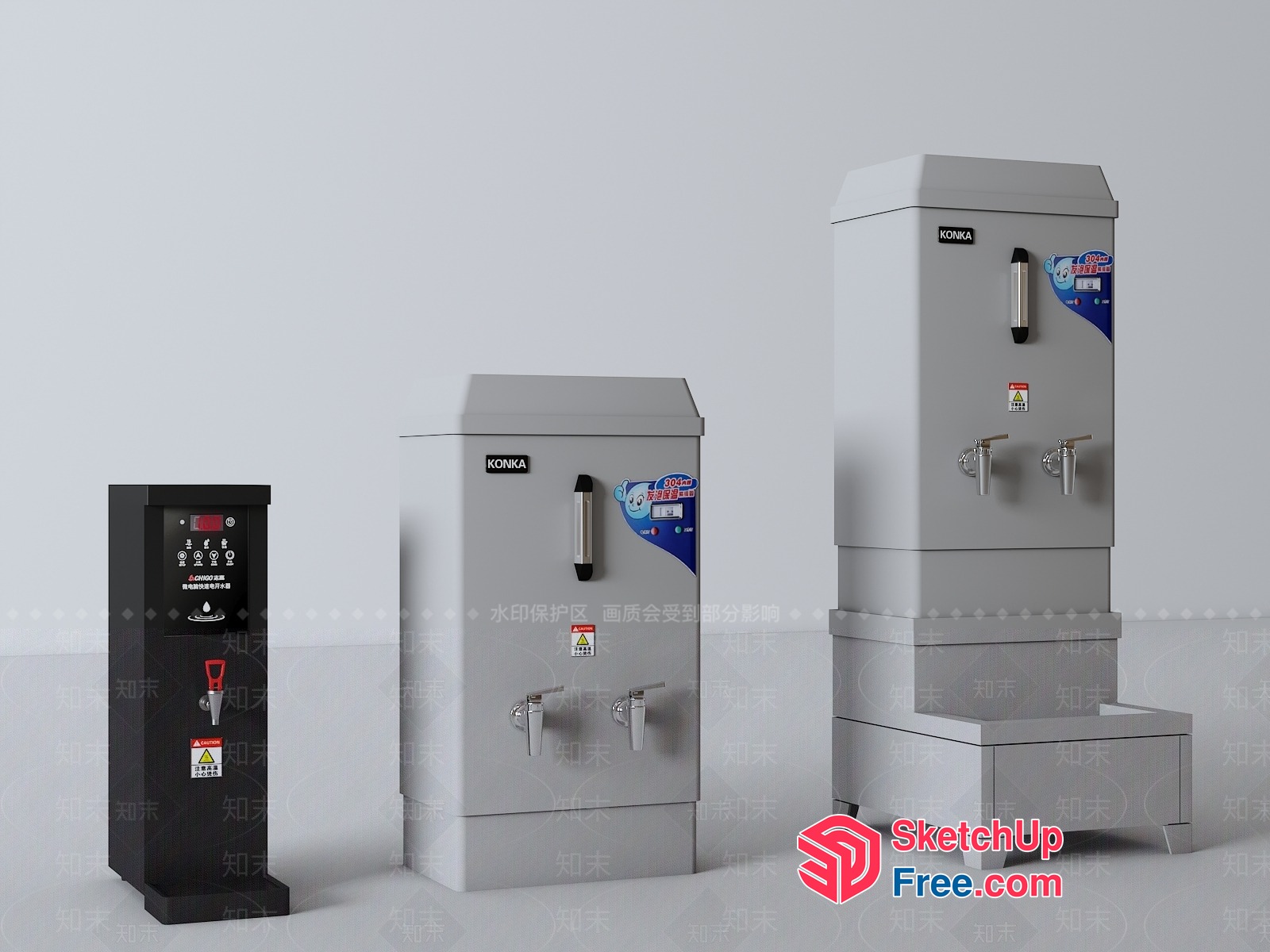 Modern Water Dispenser Collection 3D SketchUp File