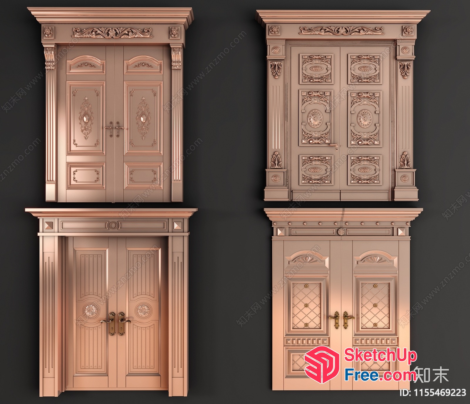 Ornate Doors And Armoires 3D SketchUp File
