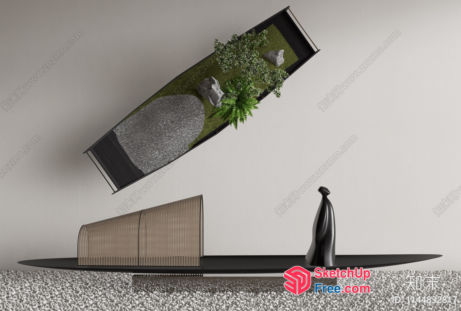 Zen-Inspired Modern Interior With Minimalist Aesthetic 3D SketchUp File