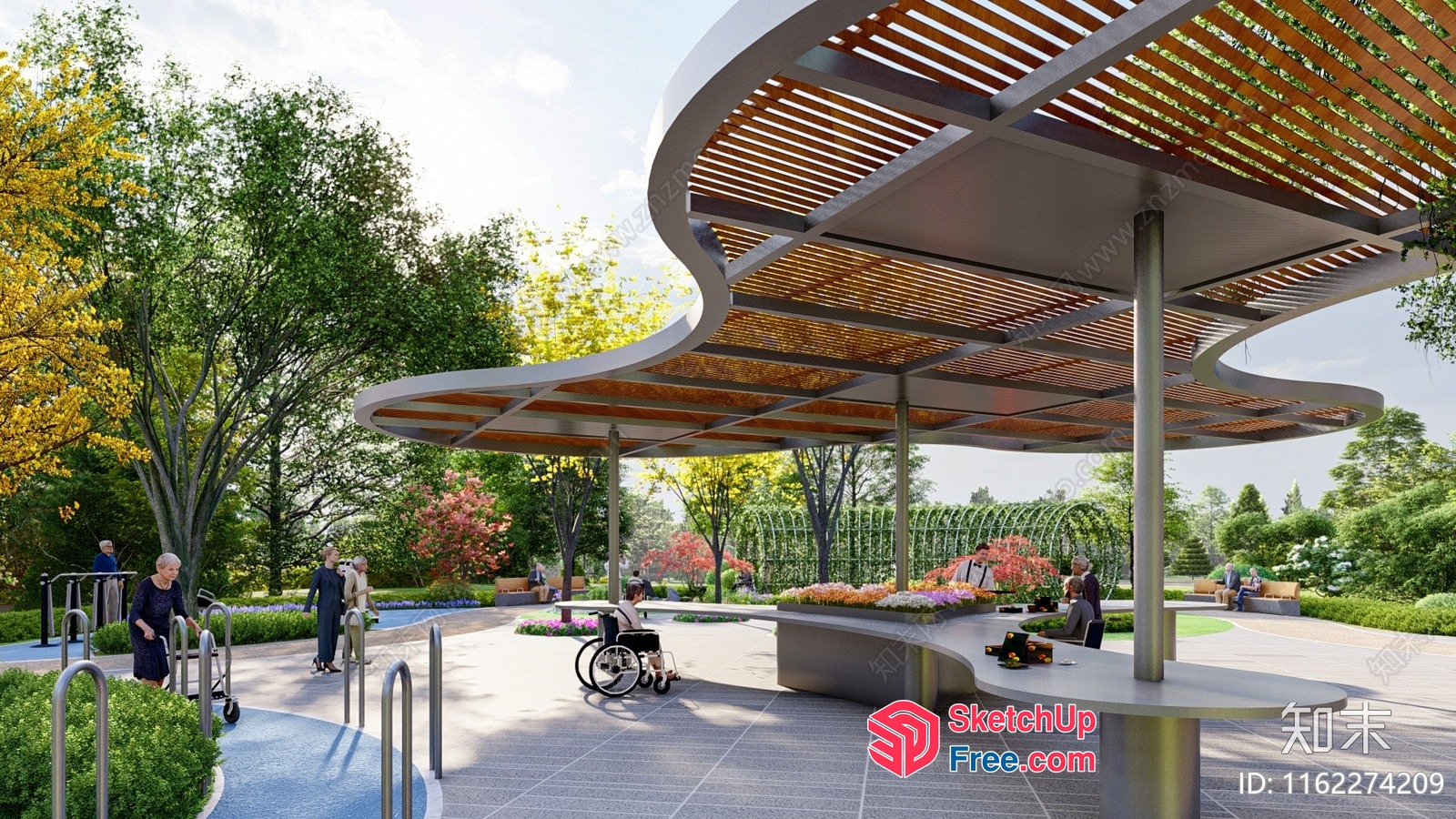 Serene Outdoor Gathering Space 3D SketchUp File