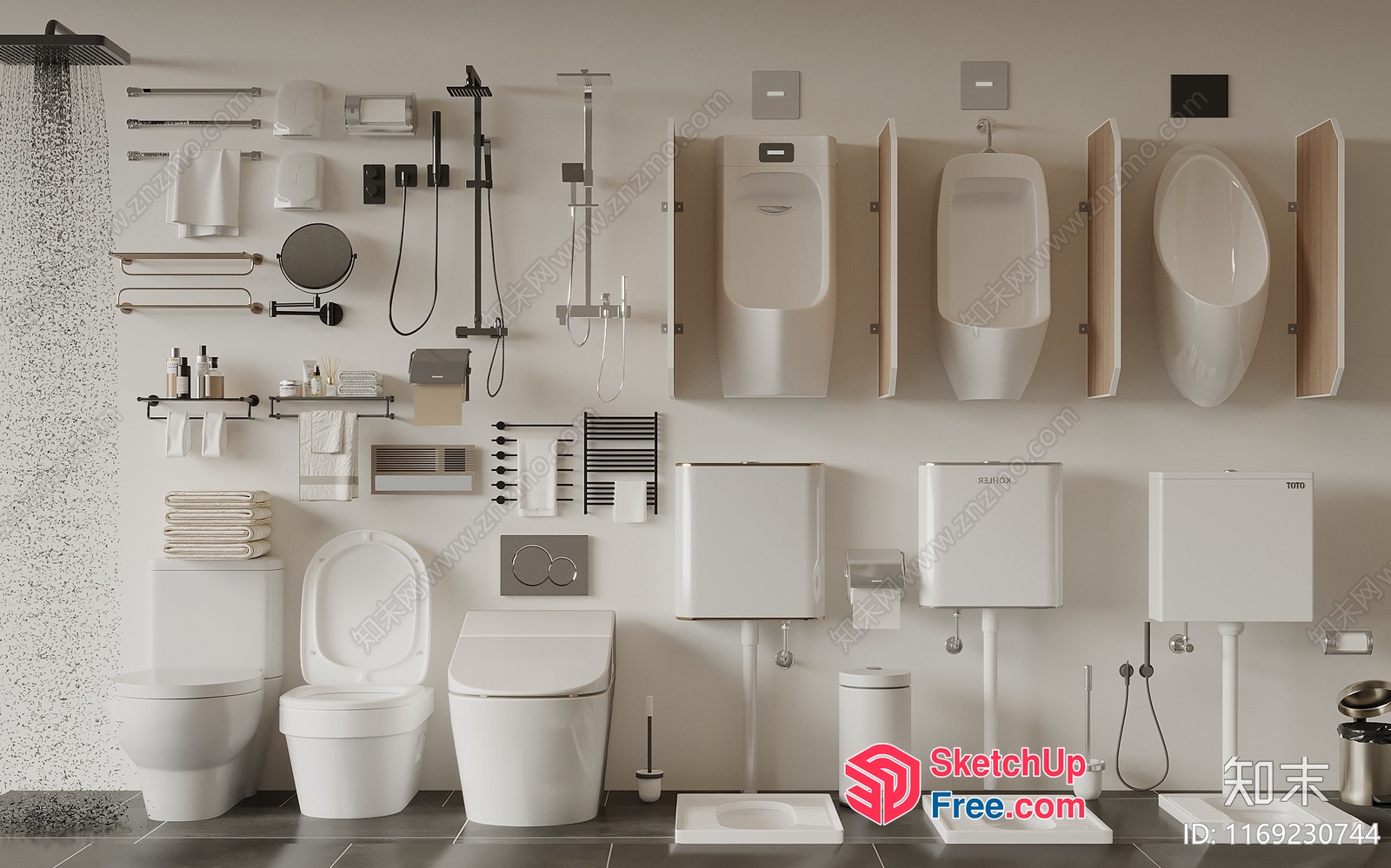 Bathroom Fixtures And Accessories 3D SketchUp File