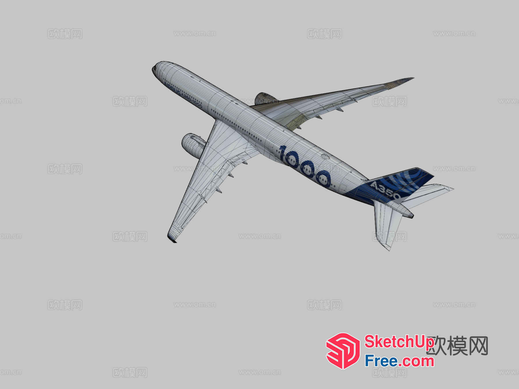 3D Model Of An Airplane With A Unique Design 3D SketchUp File