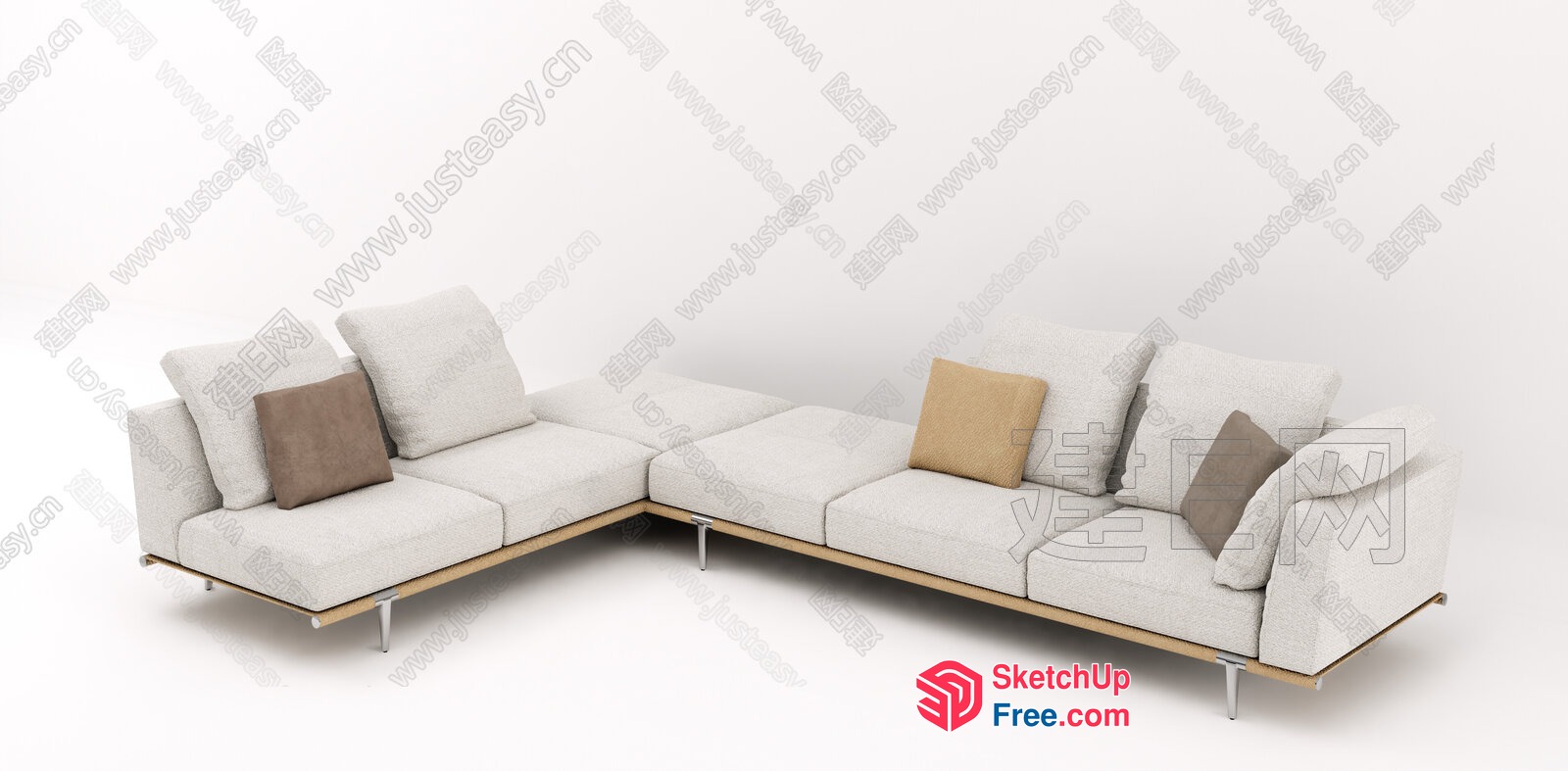 Minimalist Style Living Room Sofa 3D SketchUp File