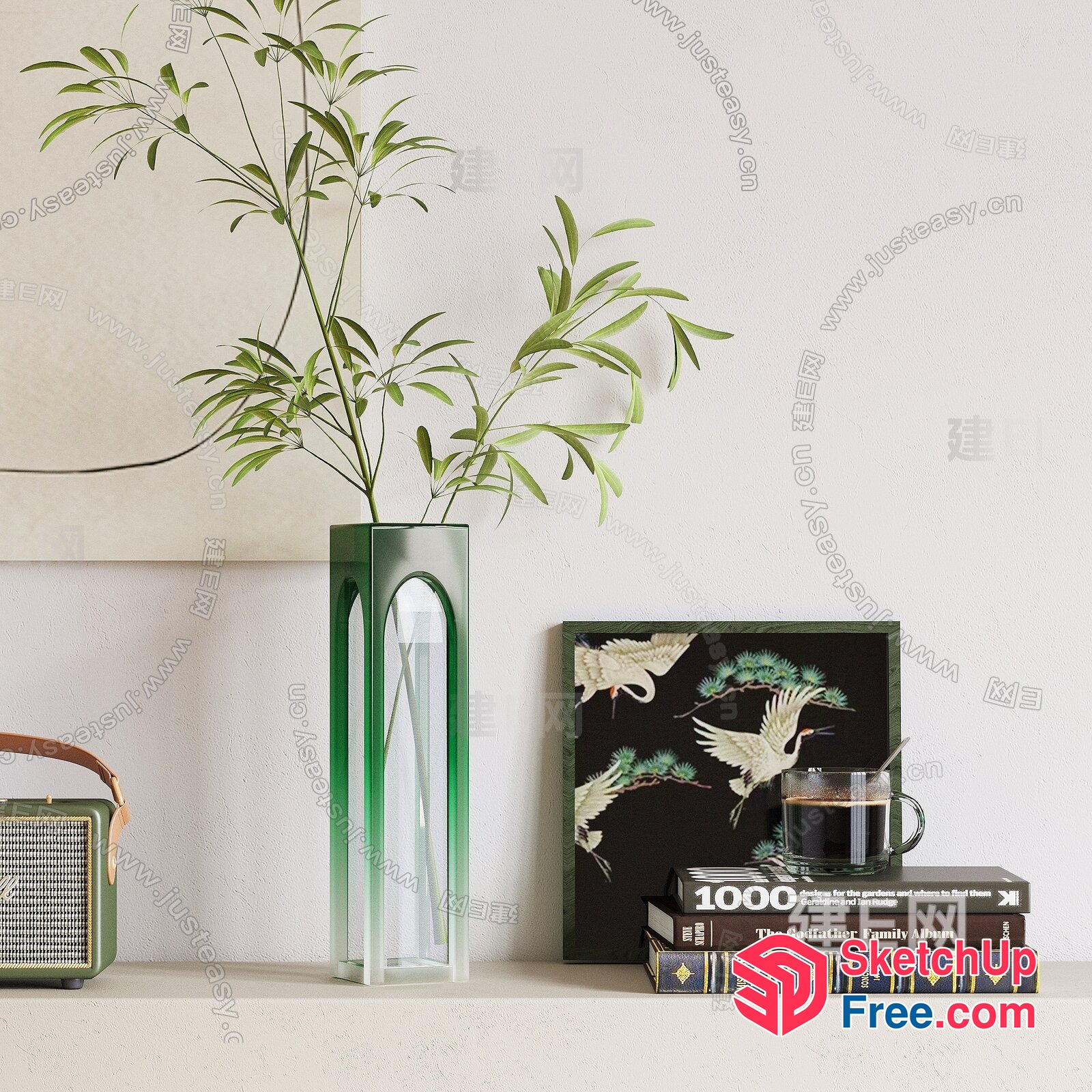 Modern Minimalist Home Decor With Elegant Glass Vase 3D SketchUp File