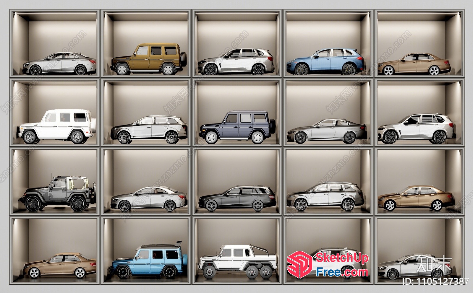 Car Display Shelves 3D SketchUp File