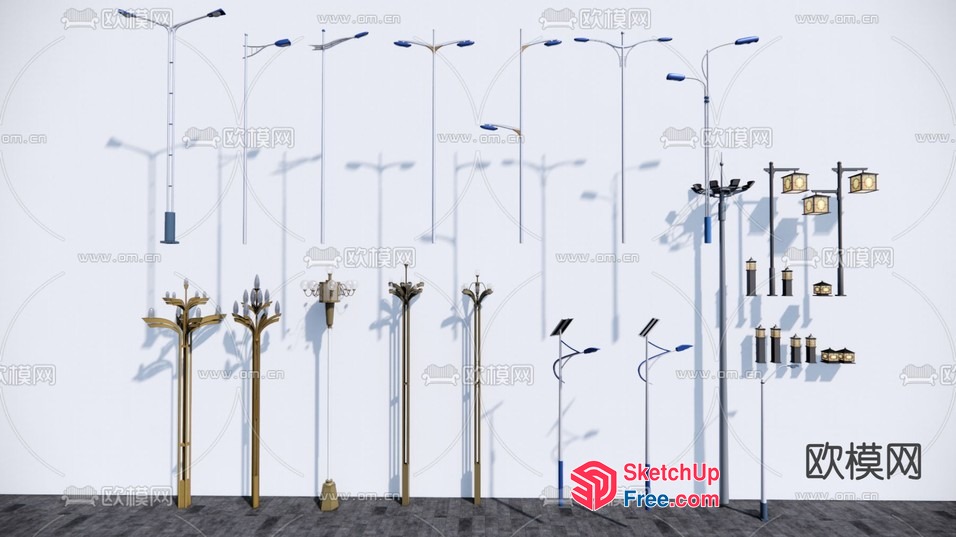 Street Light Collection 3D SketchUp File