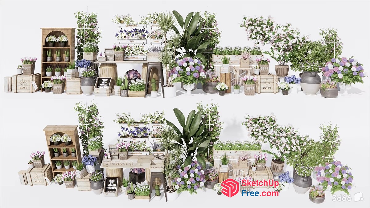 Exquisite Floral Arrangement 3D SketchUp File