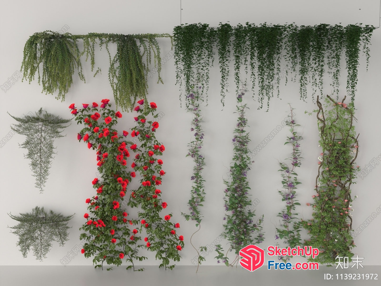 Exotic Greenery And Flower Arrangement 3D SketchUp File