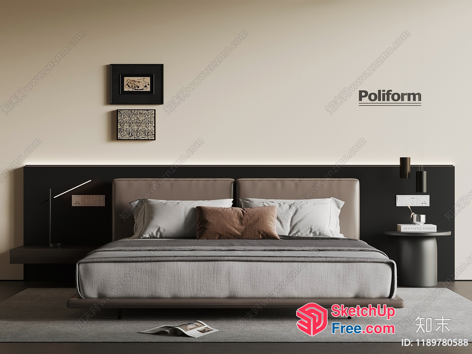 Minimalist Style Bed Room Interior 3D SketchUp File