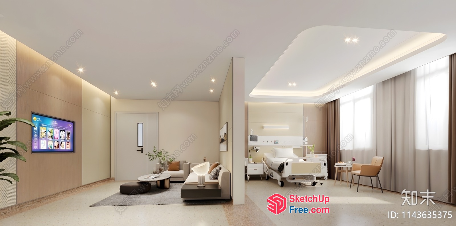 Modern Interior Design For Healthcare Space 3D SketchUp File