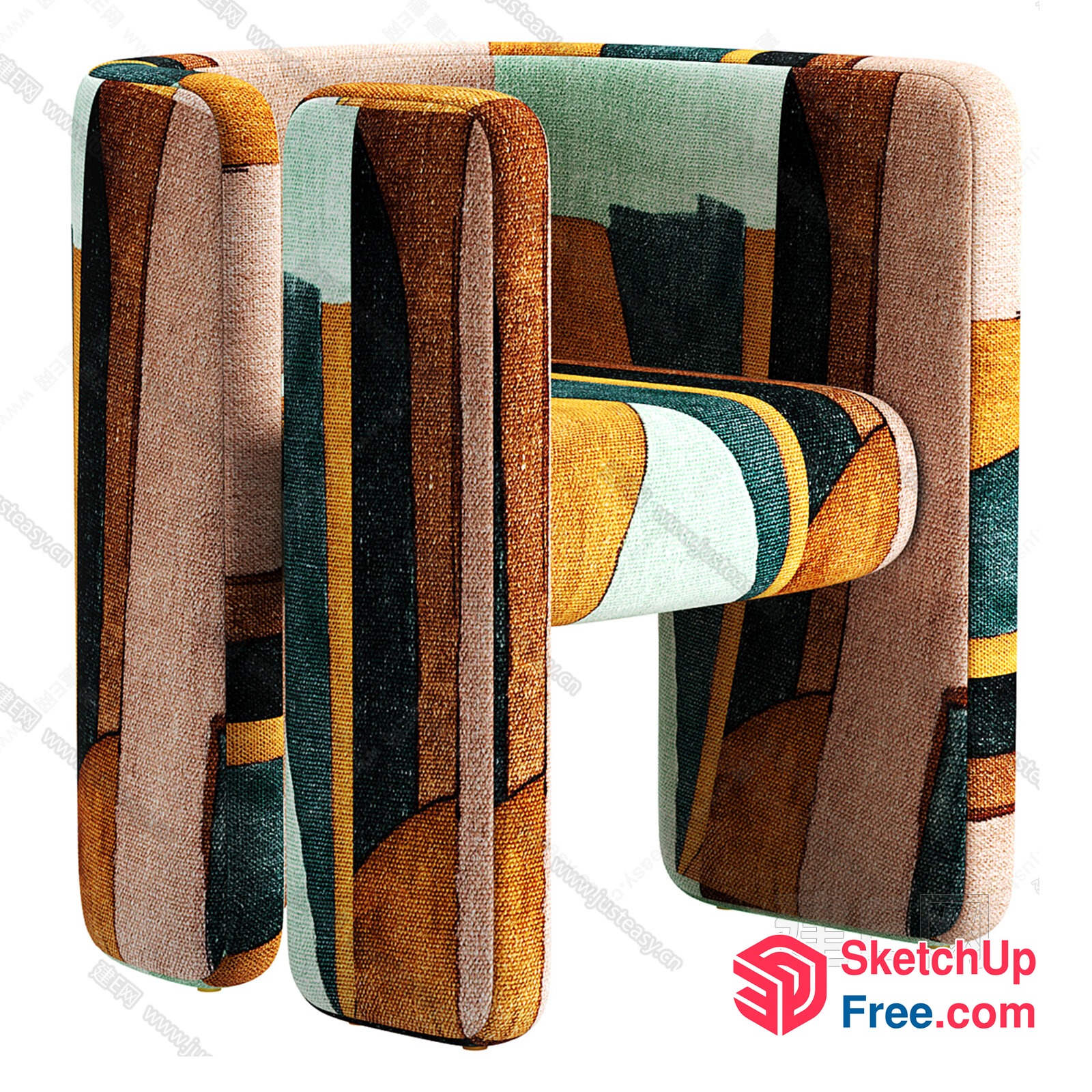 Stylish And Modern Multicolored Furniture 3D SketchUp File