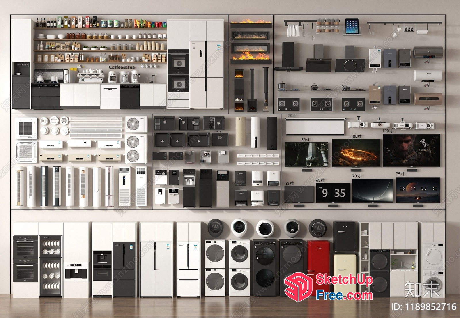 Modern Home Appliances Display 3D SketchUp File