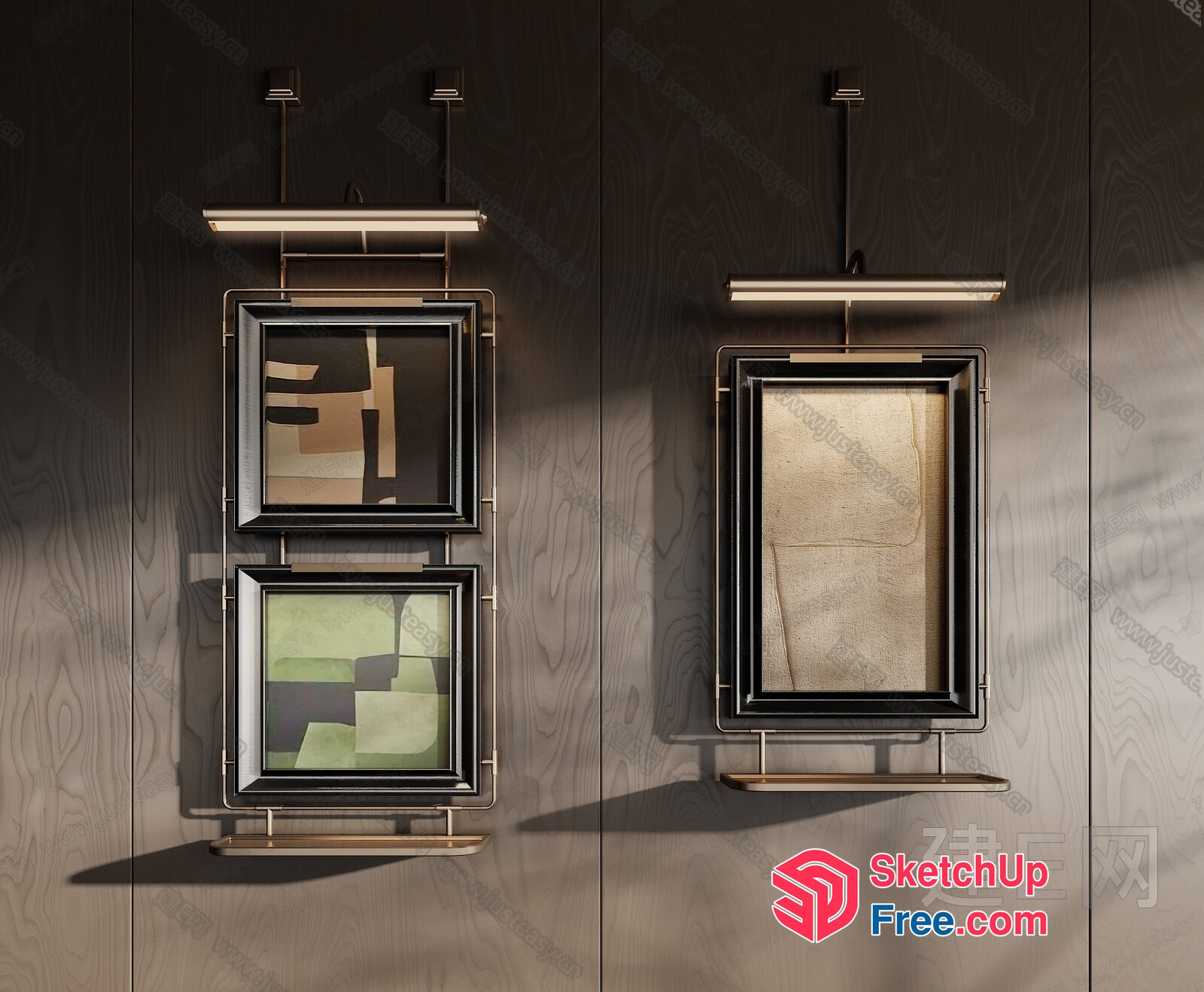 Modern Wall-Mounted Picture Frames With Led Lighting 3D SketchUp File