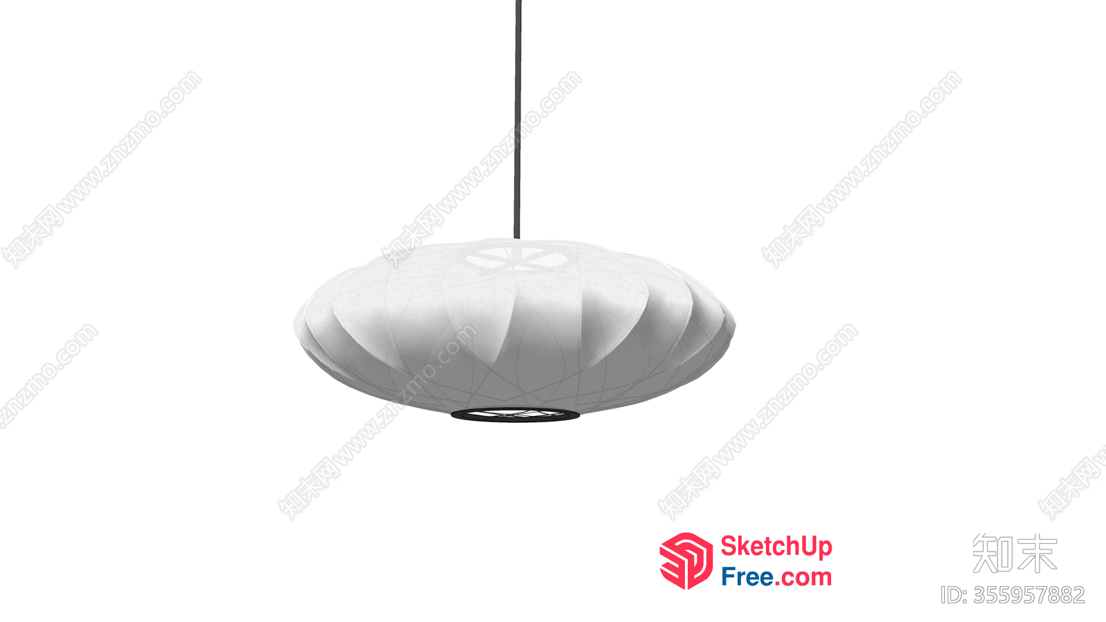 Minimalist Style Hanging Lamp Fixture 3D SketchUp File