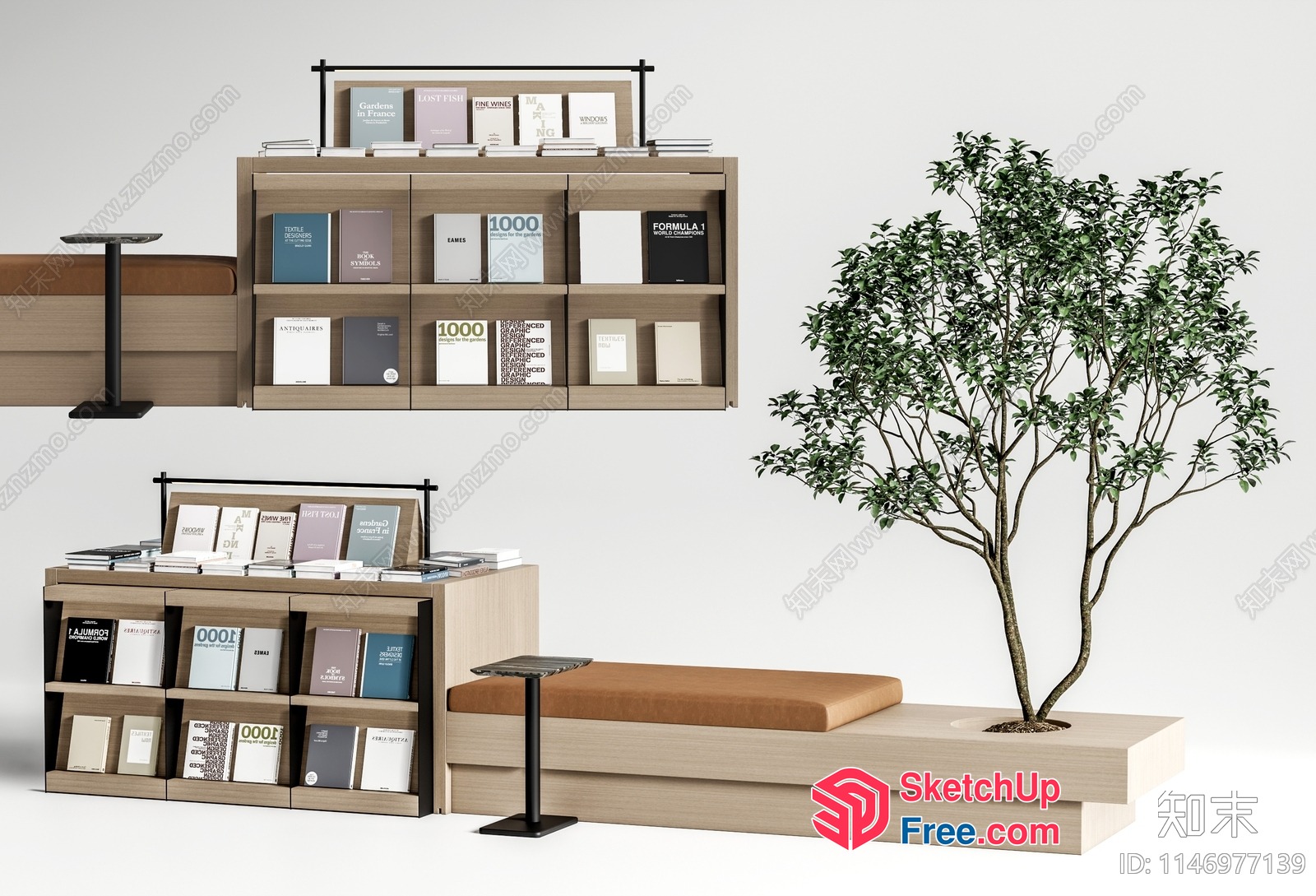 Modern Minimalist Bookshelf Collection 3D SketchUp File