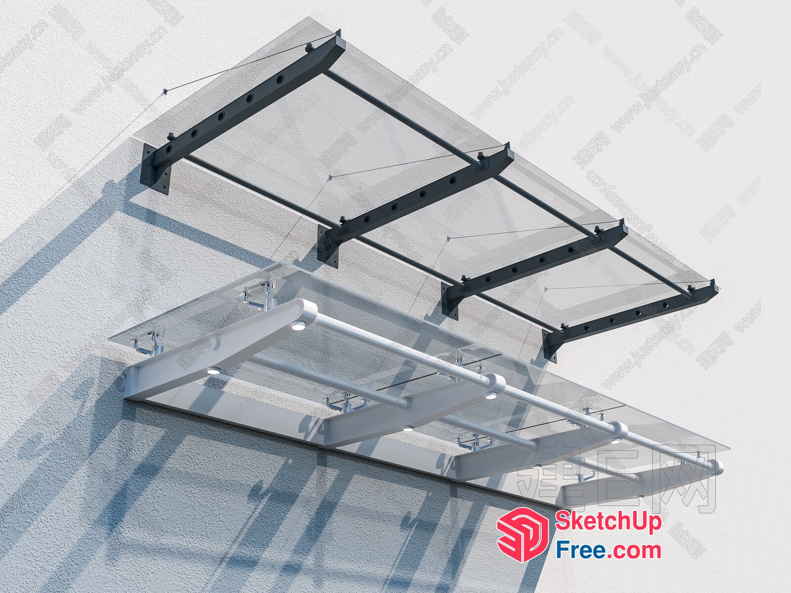 Glass Curtain Wall 3D SketchUp File