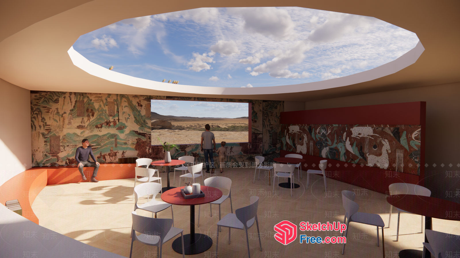 Serene Oasis Restaurant 3D SketchUp File