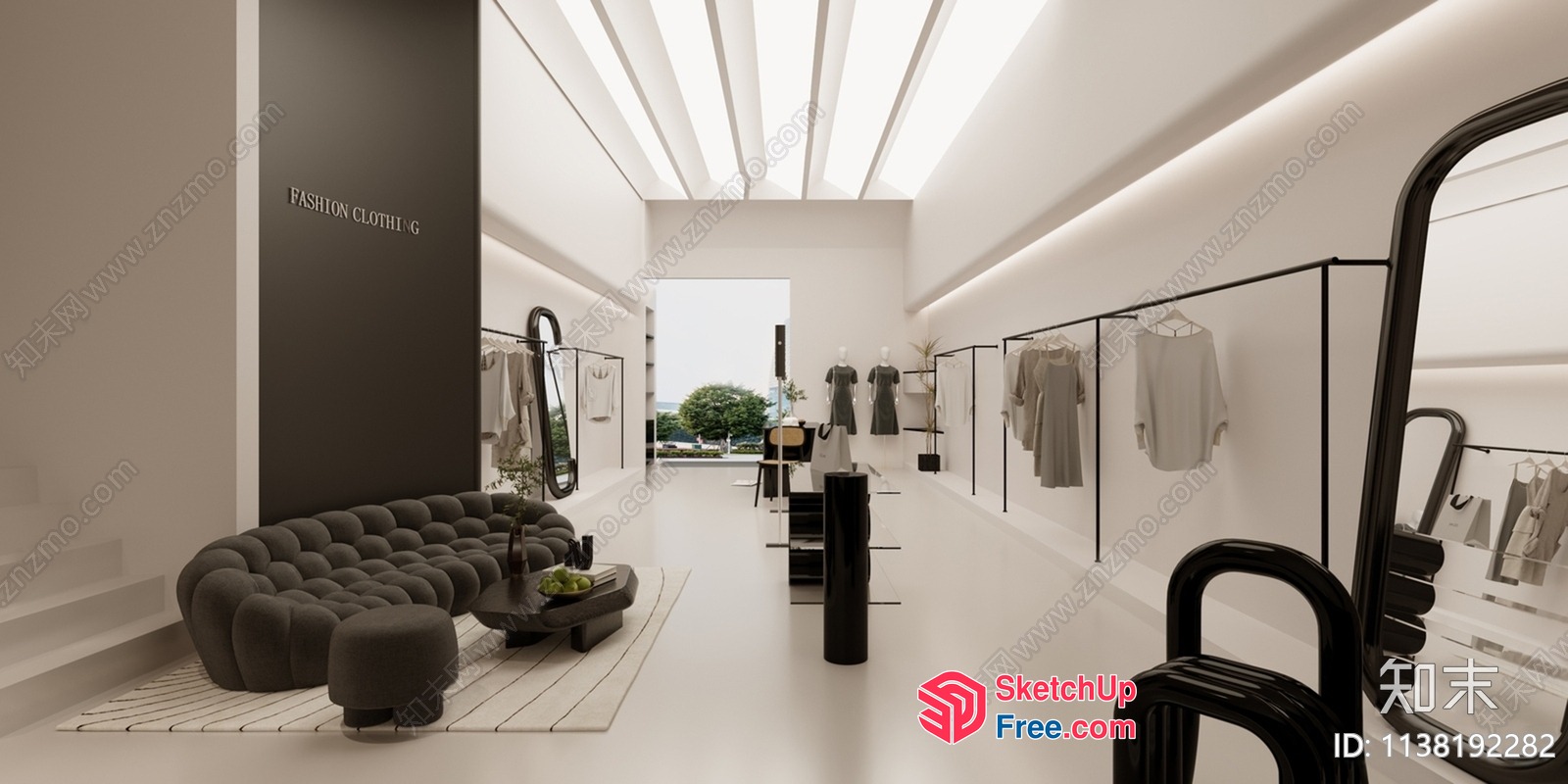 Modern Fashion Retail Space 3D SketchUp File