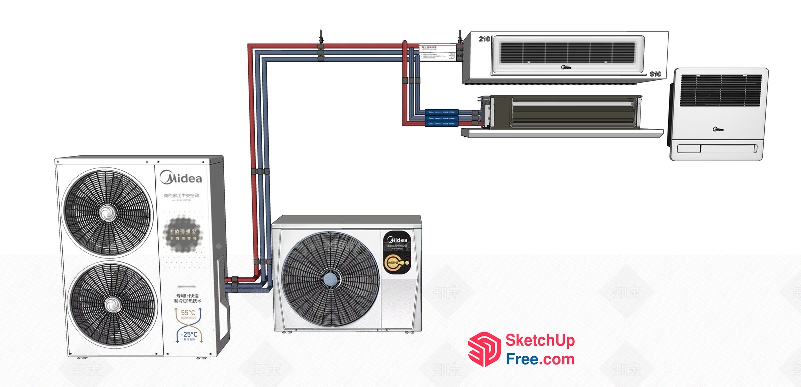 Midea Air Conditioning System 3D SketchUp File