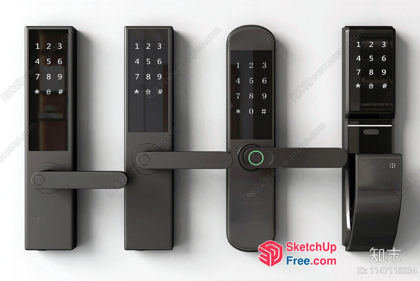 Digital Door Lock System 3D SketchUp File