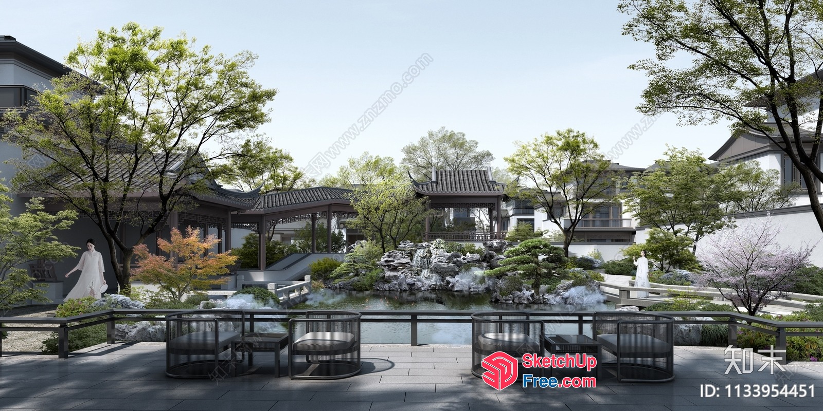Serene Japanese-Inspired Garden Oasis 3D SketchUp File