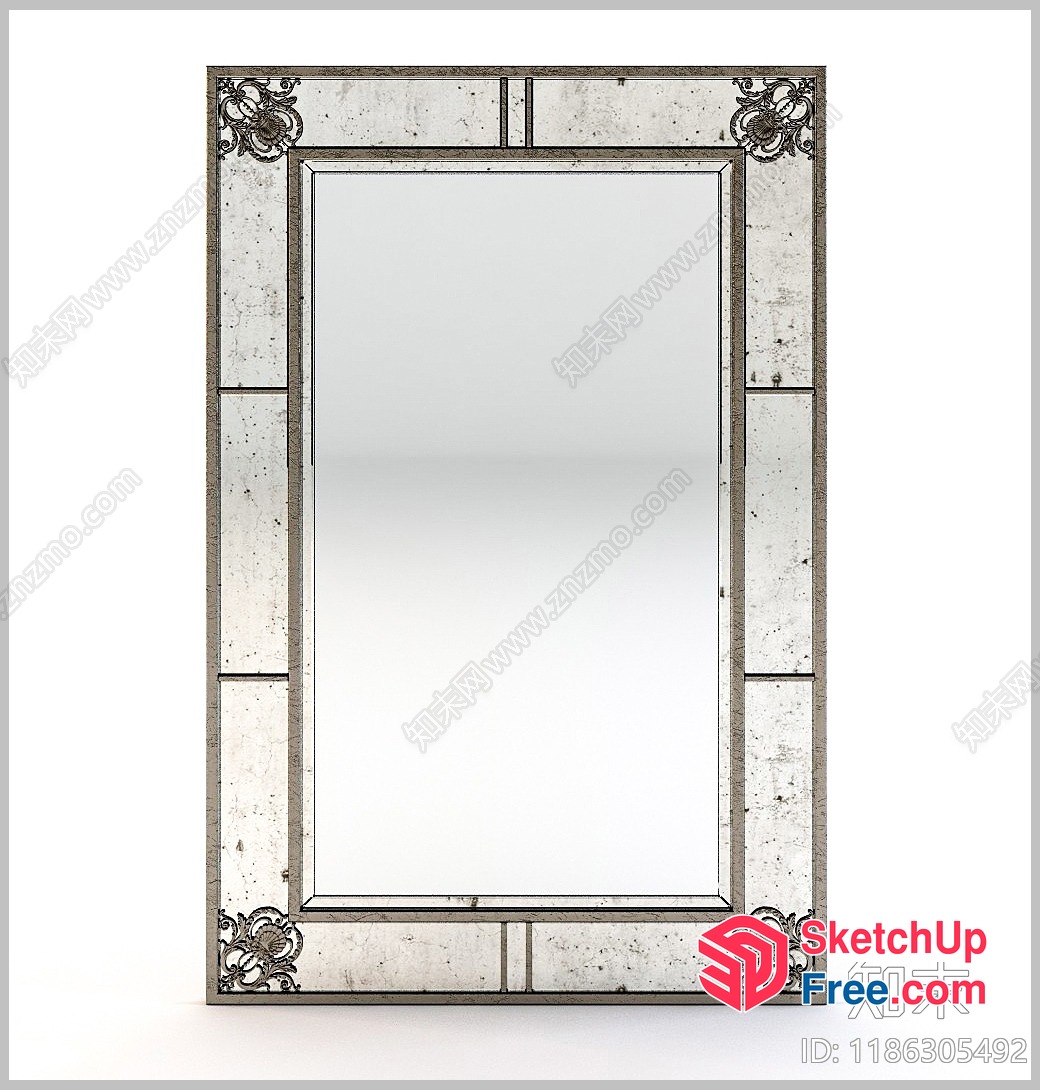 Ornate Frame With Carved Floral Details 3D SketchUp File