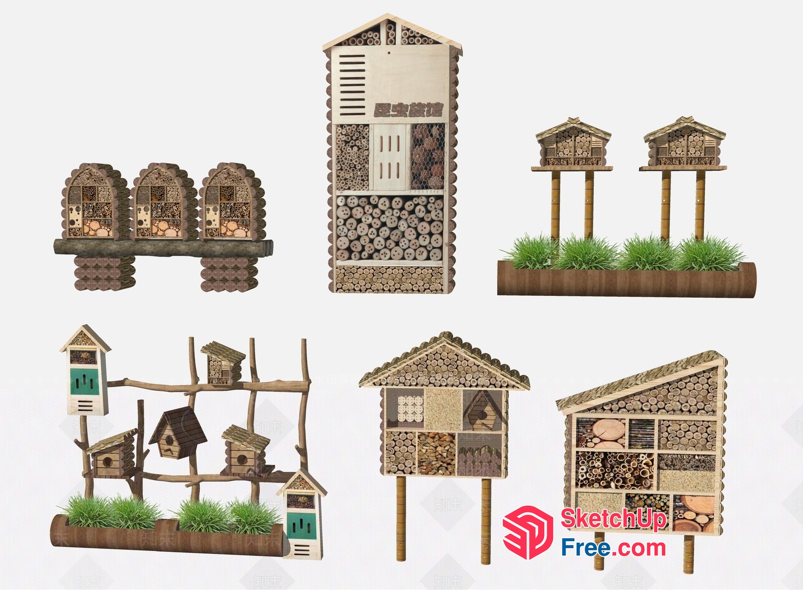 Insect Hotel Collection 3D SketchUp File