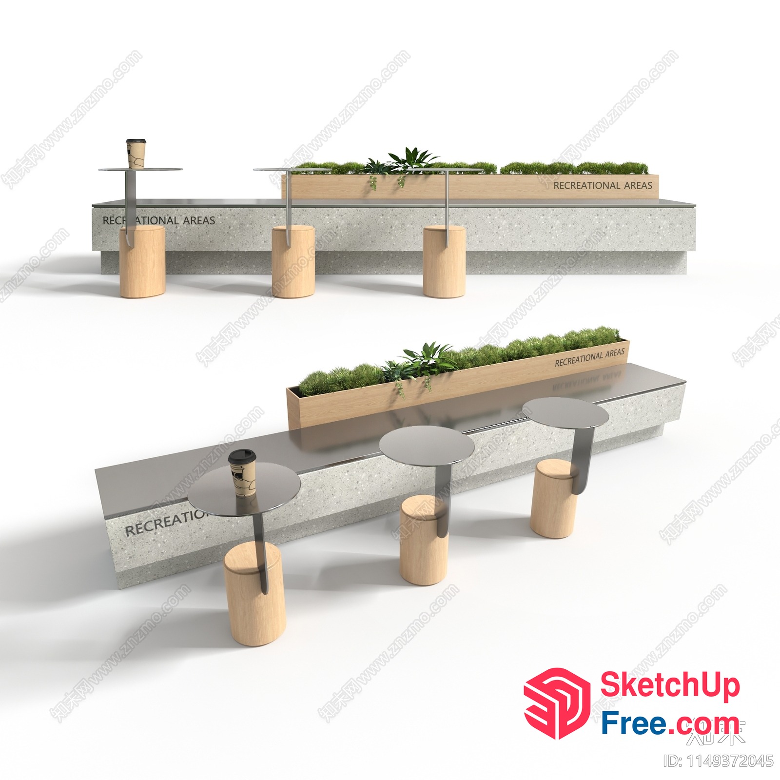 Recreational Areas Furniture Collection 3D SketchUp File