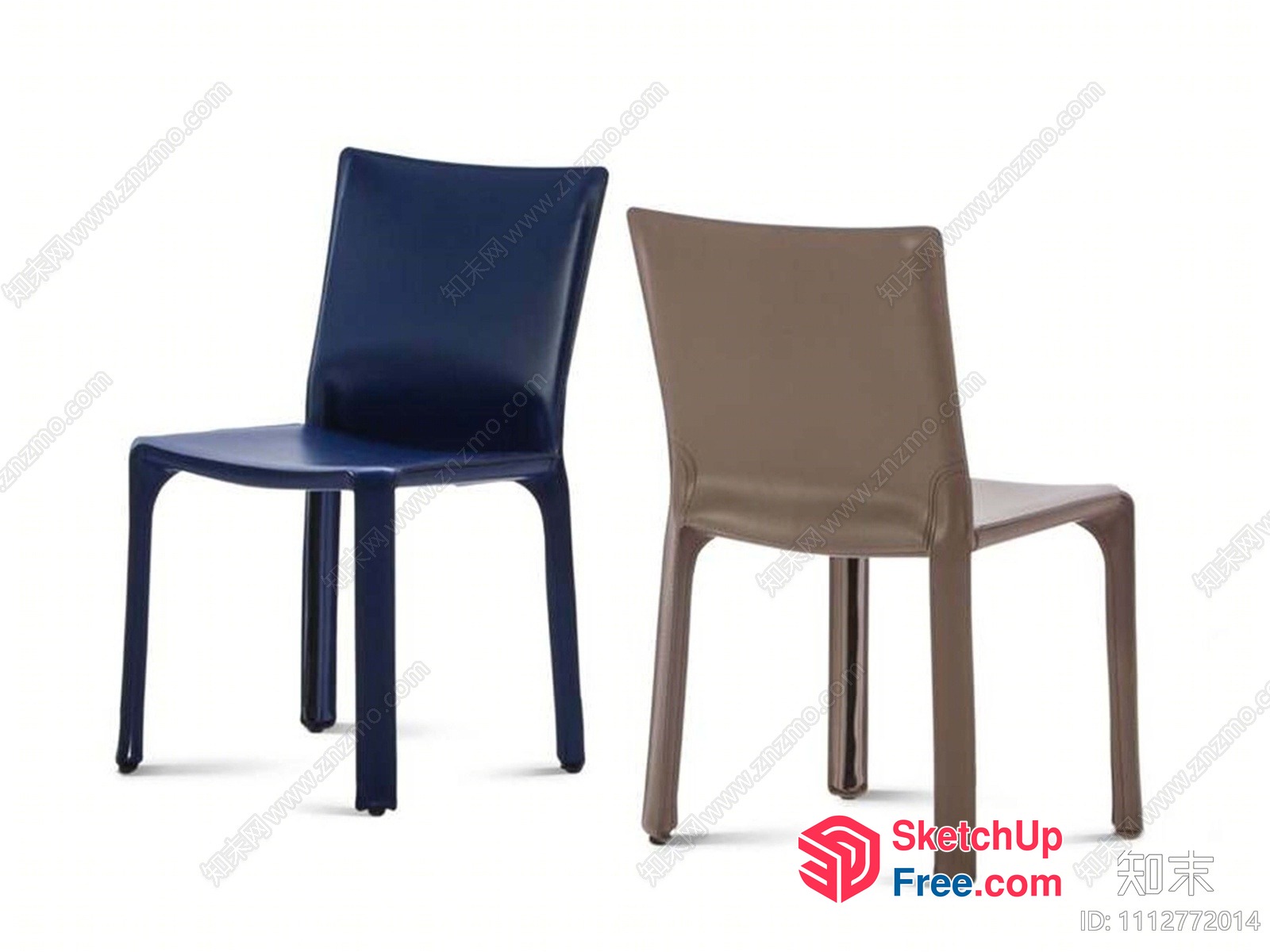 Two Chairs In A Minimalist Style 3D SketchUp File