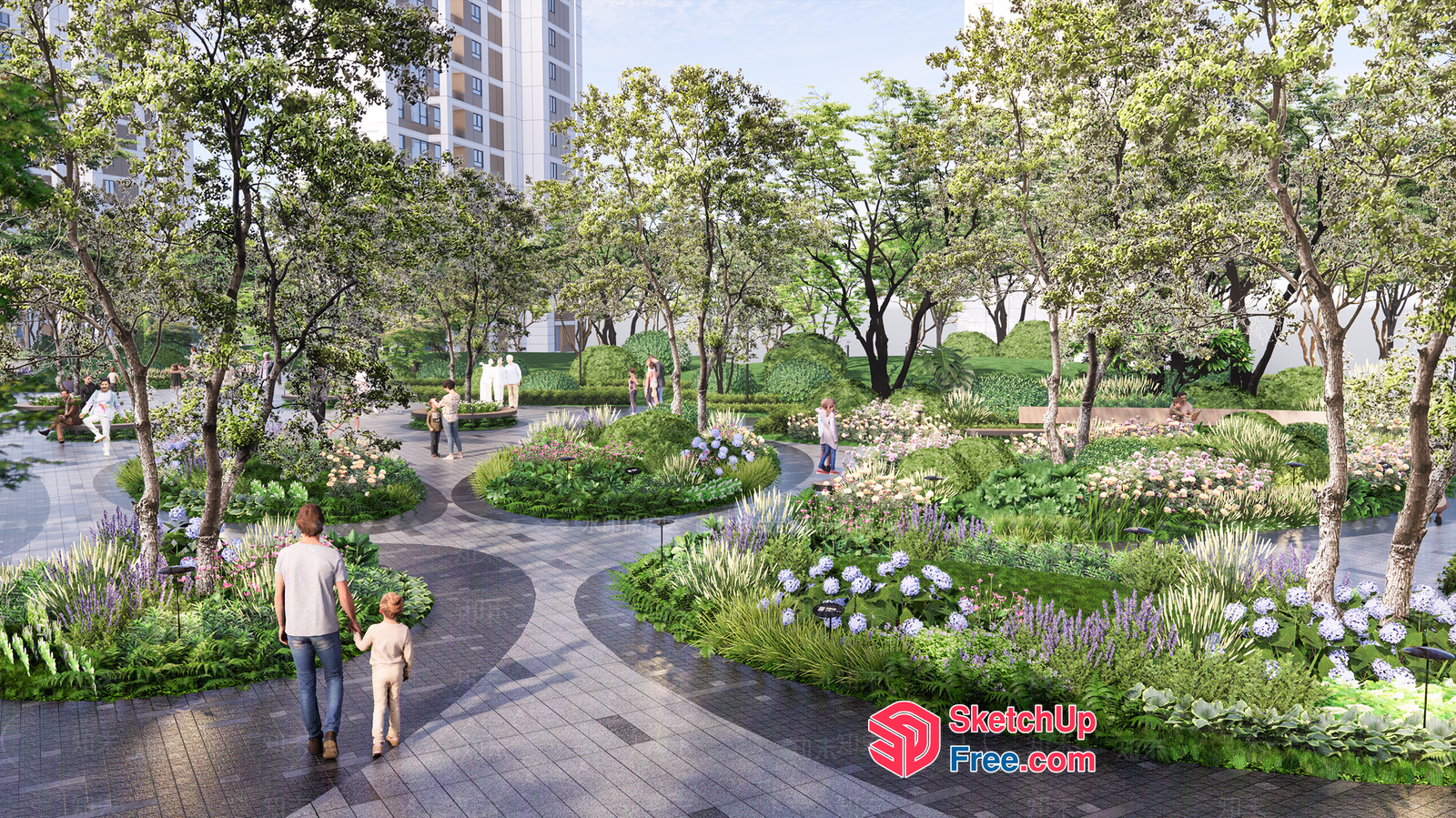 Serene Urban Oasis 3D SketchUp File