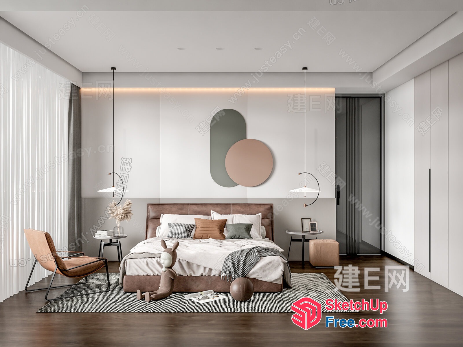 Minimalist Style Bedroom Interior 3D SketchUp File