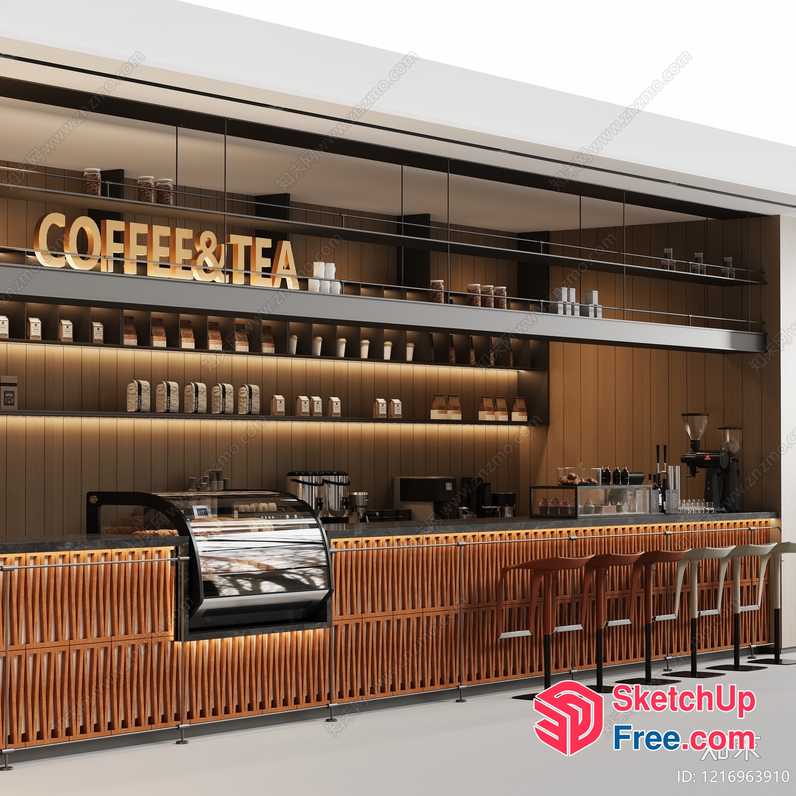 Coffee And Tea Bar 3D SketchUp File