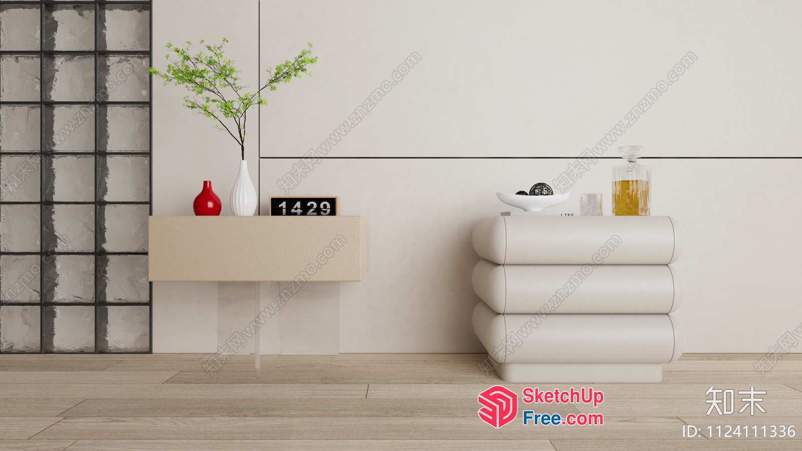 Minimalist Japanese-Style Interior Decor 3D SketchUp File