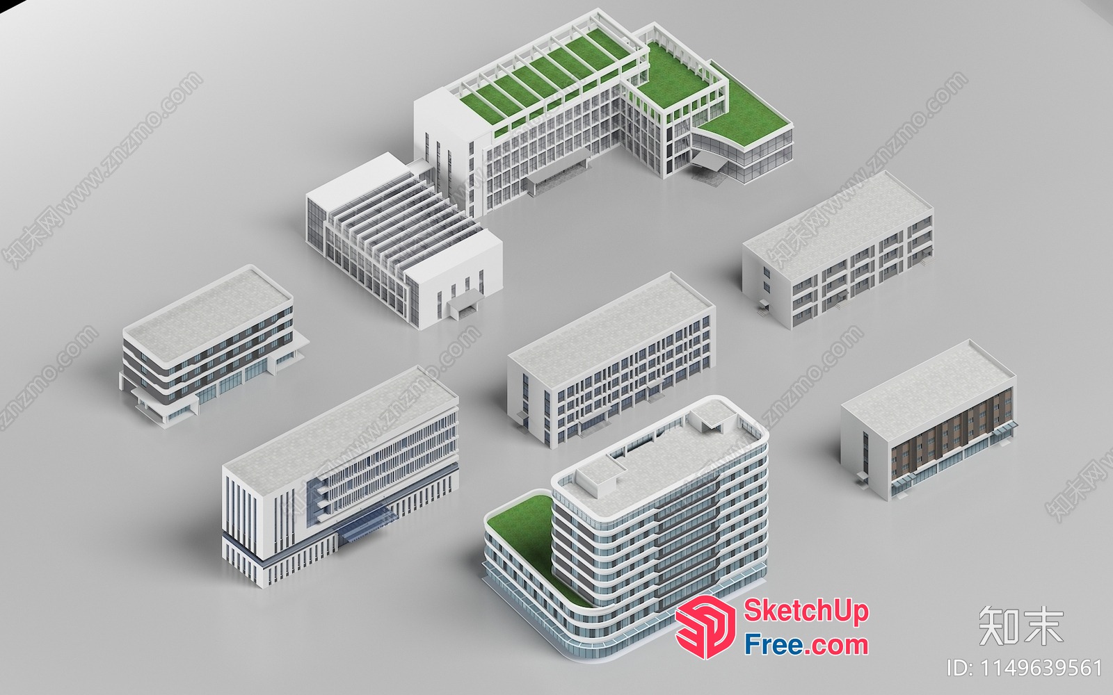 Office Building Collection 3D SketchUp File