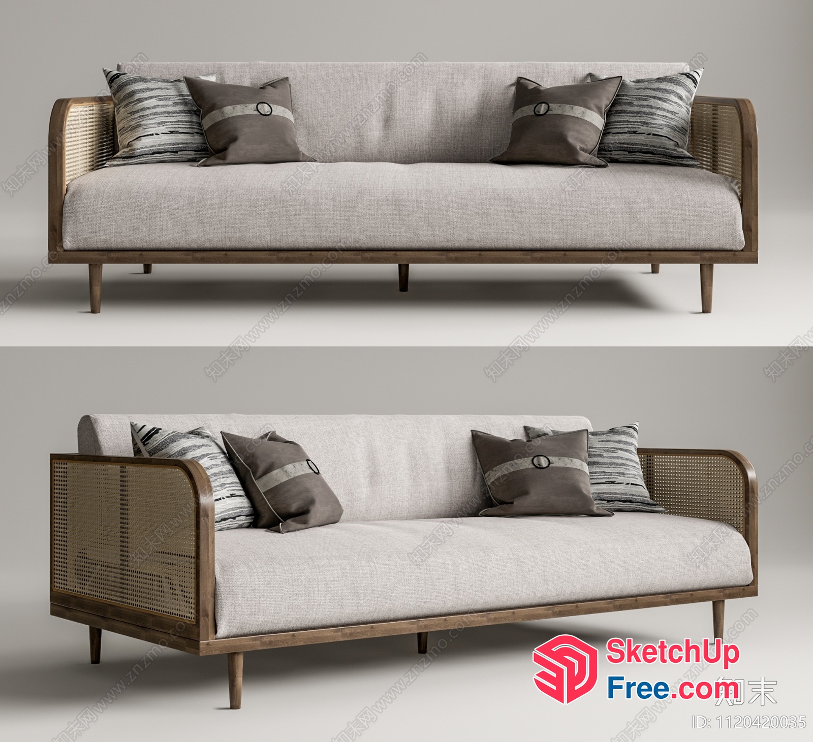 Japanese Style Minimalist Sofa 3D SketchUp File