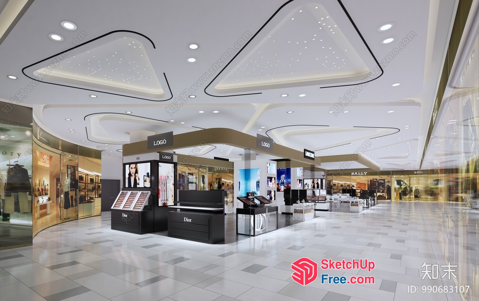 Modern Shopping Mall Interior Design 3D SketchUp File