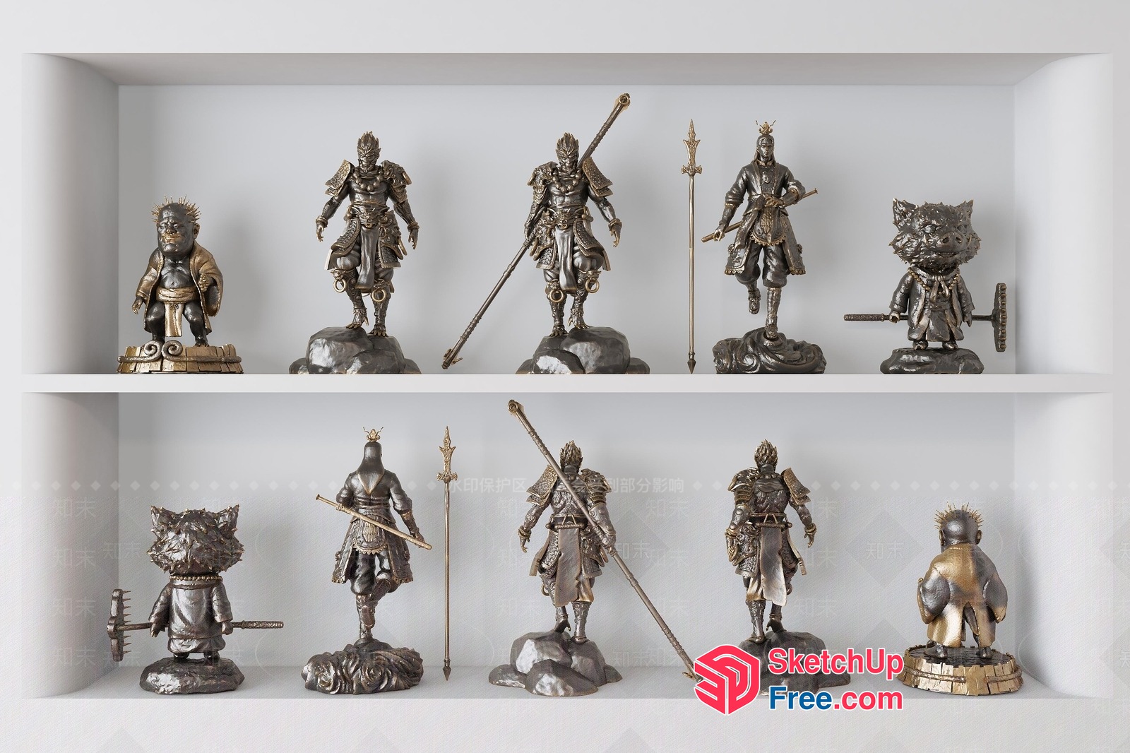 Exquisite Collection Of Figurines 3D SketchUp File
