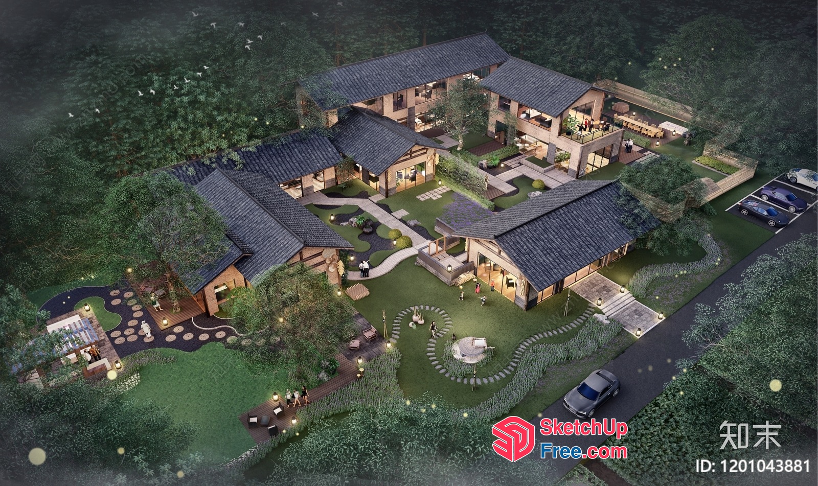 Serene Luxury Homestay 3D SketchUp File