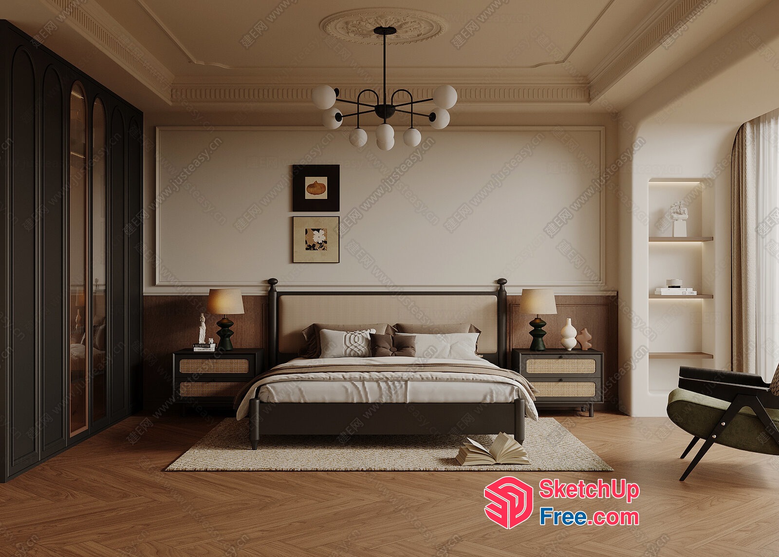 Classic Moulding Bedroom 3D SketchUp File