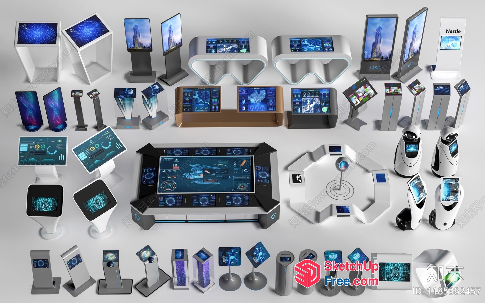 Futuristic Technology Display 3D SketchUp File